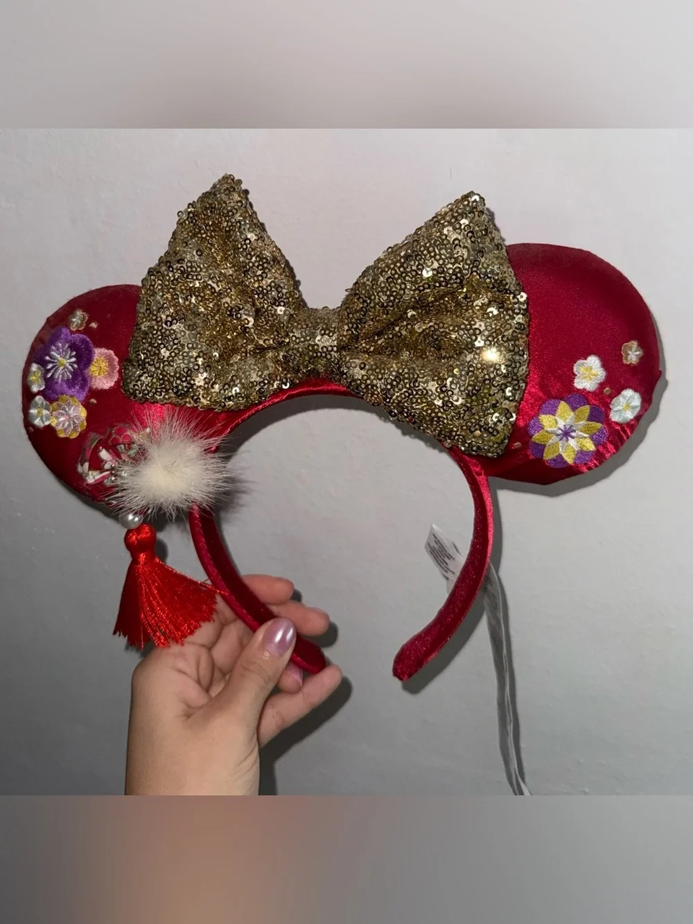 Disney Parks Lunar New Year 2022 Minnie Mouse Ear Headband